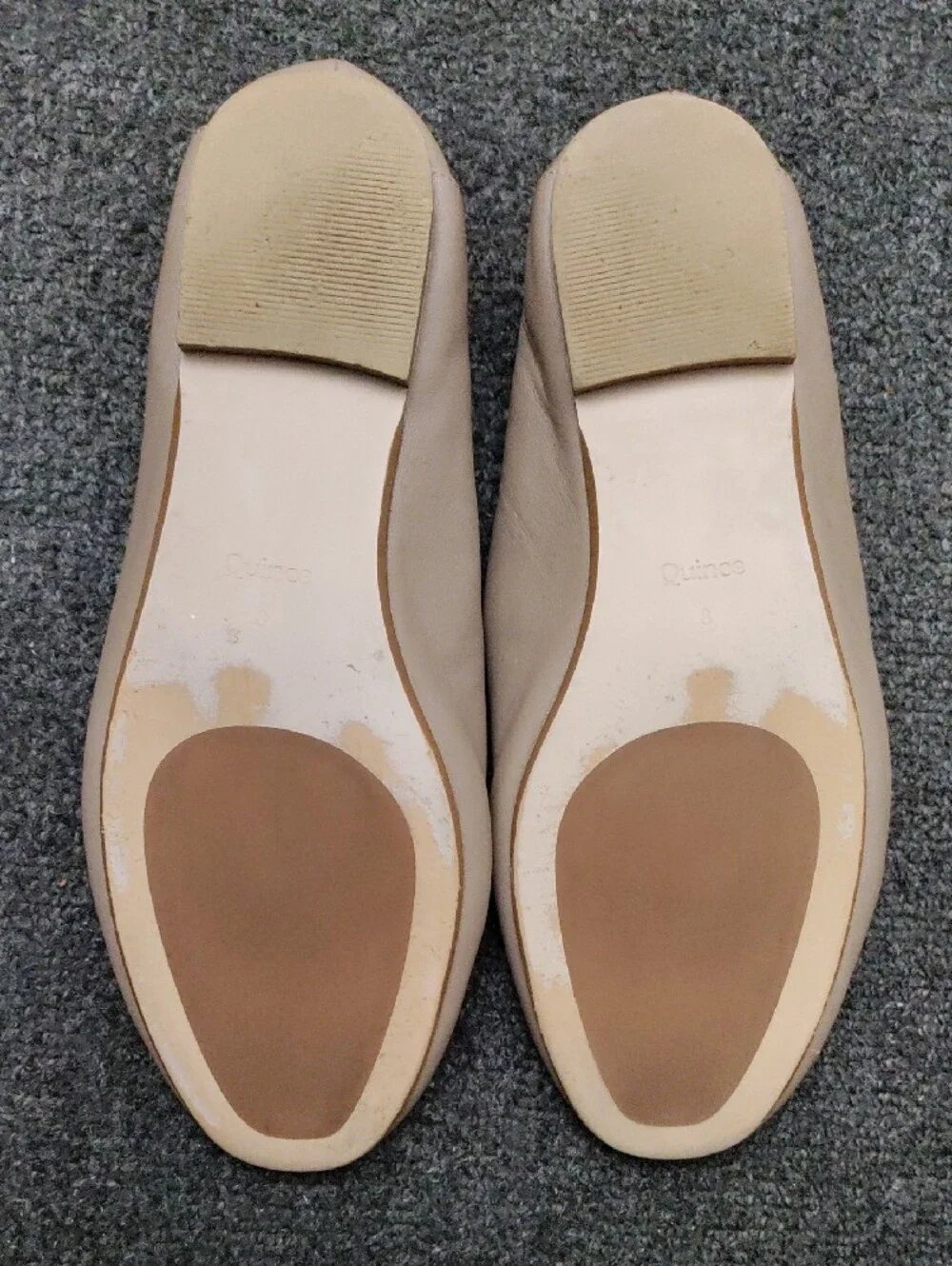 Quince Beige Leather Loafers with Gold Horsebit